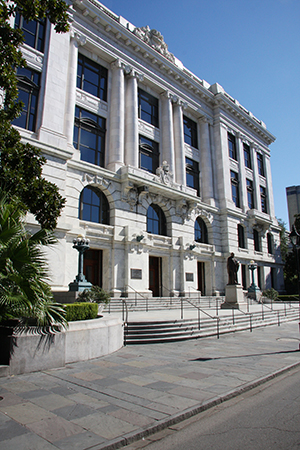 Louisiana Supreme Court Building South Entrance New Orleans Stock